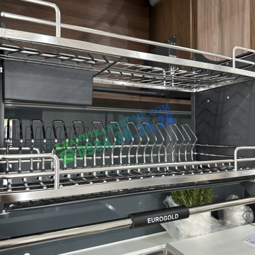 Giá bát đĩa nâng hạ inox 304 nan Oval EPV9080Pro - 17