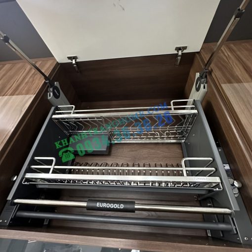 Giá bát đĩa nâng hạ inox 304 nan Oval EPV9080Pro - 21