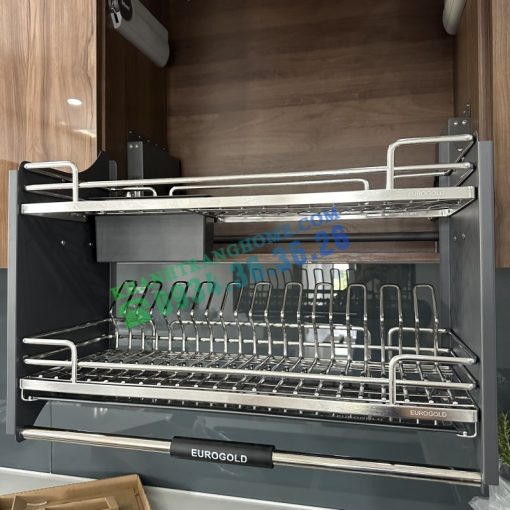 Giá bát đĩa nâng hạ inox 304 nan Oval EPV9080Pro - 27