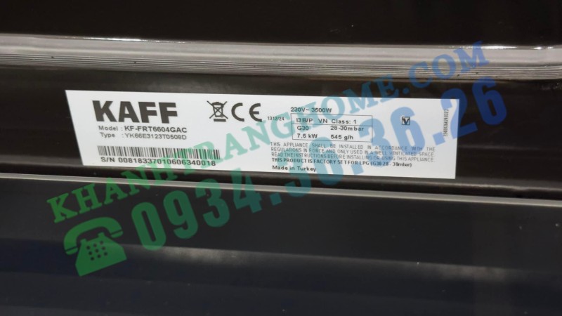 Bếp Gas Liền Lò KAFF KF-FRT6604GAC - 280