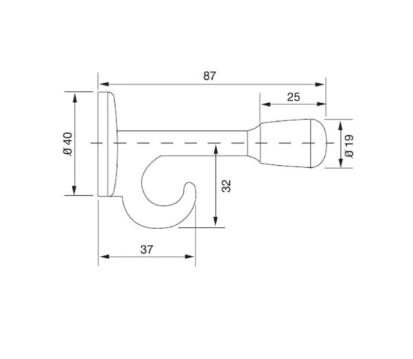 Chặn Cửa Gắn Tường Có Móc Hafele 489.70.221 - 3