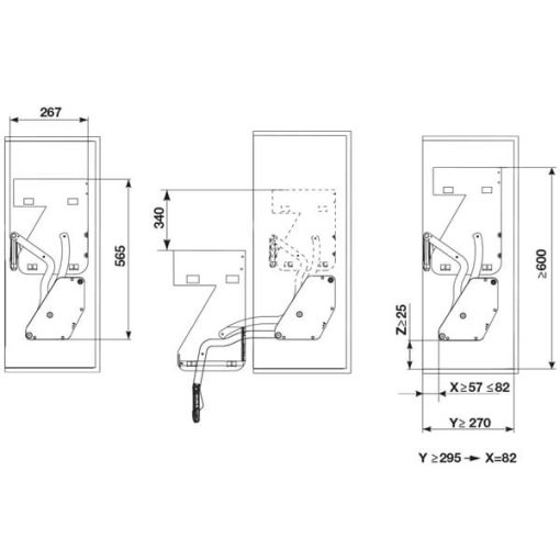 Kệ Nâng Hạ Imove R600mm Hafele 504.68.923 - 3