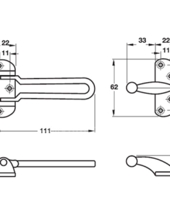 Chốt An Toàn Màu Đồng Bóng Hafele 489.15.002 - 5