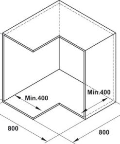 Mâm Xoay Mezzo 270º 800mm Hafele 548.37.011 - 11