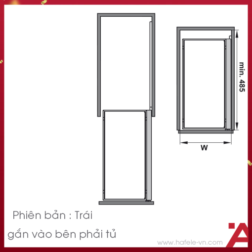 Bộ Rổ Kéo Comfort II 400mm Trái Hafele 545.53.765 - 3