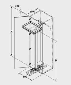 Bộ Kệ Convoy Lavido R600mm Hafele 549.62.906 - 11