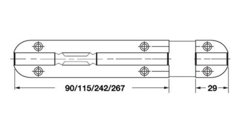 Chốt Cửa 102mm Hafele 489.71.301 - 3