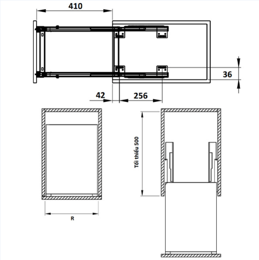 Bộ Rổ Đựng Gia Vị 350mm Hafele 549.20.039 - 3