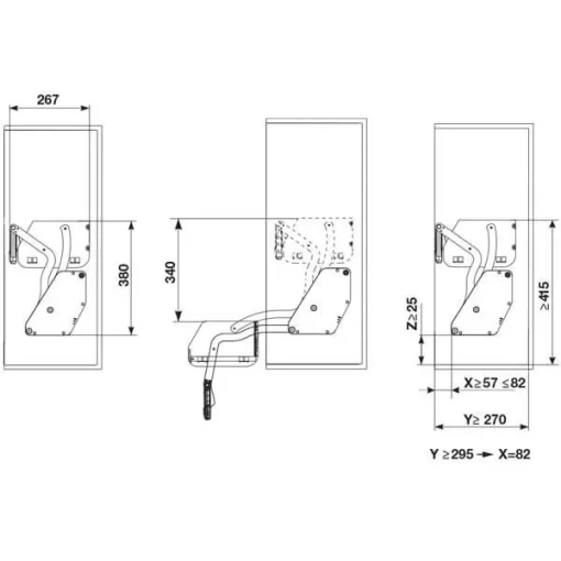 Kệ Nâng Hạ Imove 600mm Hafele 504.68.913 - 3