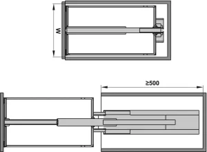 Tủ Đồ Khô 400mm Dispensa 90º Hafele 546.54.613 - 5