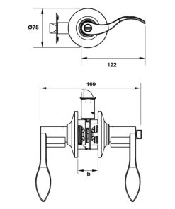Bộ Khóa Tay Nắm Gạt Cửa Đi Hafele 489.10.195 - 5