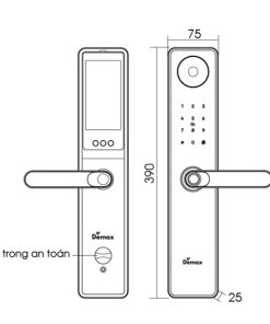 Khóa cửa vân tay DEMAX SL-C66 GS tiêu chuẩn Đức - 18 Khóa cửa vân tay DEMAX SL-C66 GS tiêu chuẩn Đức - 17