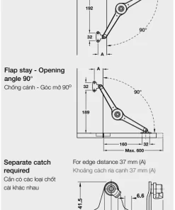 Tay Nâng Duo Forte Hafele 373.66.632 - 5