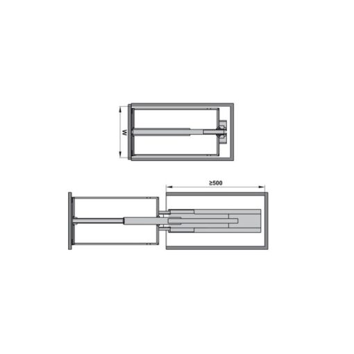 Tủ Đồ Khô 400mm Dispensa 90º Hafele 546.54.633 - 3