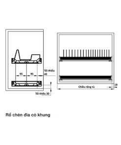 Giá Đựng Chén Bát Presto 600mm Hafele 544.40.003 - 9