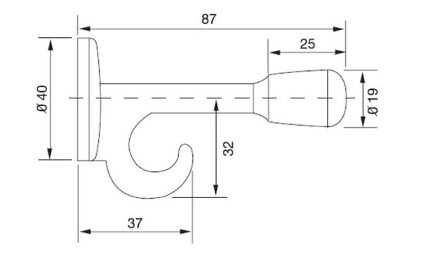 Chặn Cửa Gắn Tường Có Móc Hafele 489.70.220 - 3