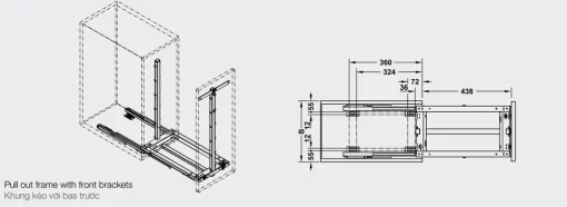 Bộ Rổ Kéo Dipensa Junior III 300mm Hafele 545.11.762 - 3