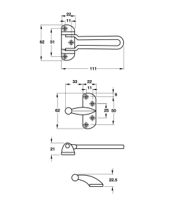 Chốt An Toàn Màu Crom Mờ Hafele 489.15.018 - 5