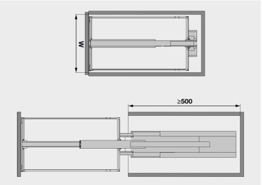 Tủ Đồ Khô 300mm Dispensa 90º Hafele 546.54.541 - 3