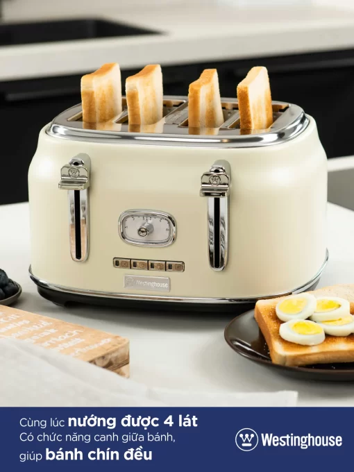 Máy nướng bánh mì 4 lát Westinghouse WKTTB809WH