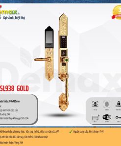 Khóa cửa vân tay đại sảnh DEMAX SL938 GOLD tiêu chuẩn Đức - 25
