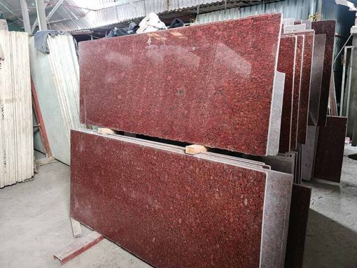 Đá Granite hoa cương Đỏ ruby Ấn Độ bông nhỏ - 3