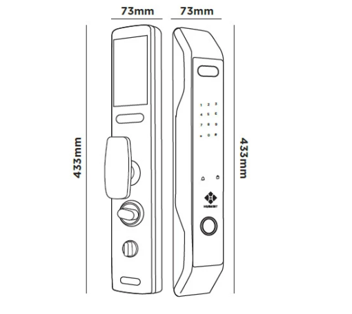 KHÓA CỬA HUBERT HB CGI7 EU BROWN FACE ID APP WIFI - 3