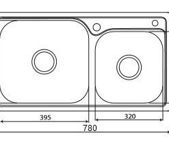 CHẬU RỬA INOX KAFF KF-P7843 - 7