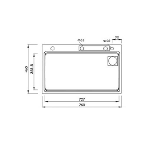 CHẬU RỬA INOX KAFF KF-UM7546B - 3