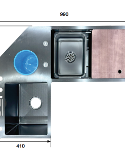 CHẬU RỬA INOX KAFF KF-ZJ9980-B - 5