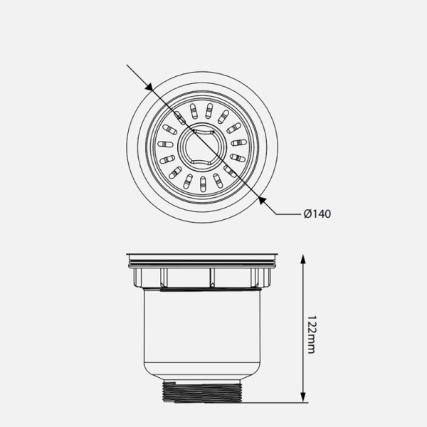 Bát rác inox Kluger KS-502DN113 - 3