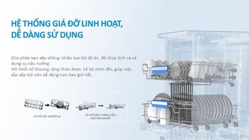 Máy rửa chén đĩa Media MDW13-7635QS