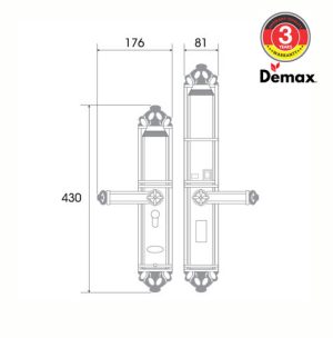 Khóa thông minh DEMAX SL822 AC tiêu chuẩn Đức - 11