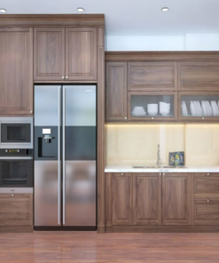 Tủ bếp dưới Nhôm giả gỗ Goldoor giá 4.900.000