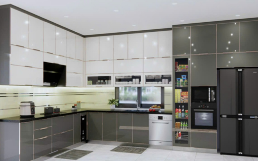 Tủ bếp treo Inox cánh kính - 17