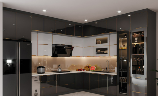 Tủ bếp treo Inox cánh kính - 21