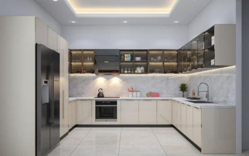 Tủ bếp treo Inox cánh kính - 1