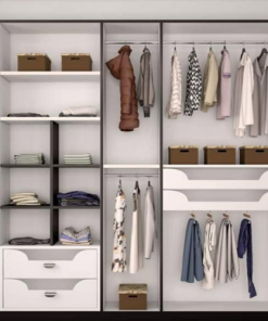 Tủ Quần Áo Gỗ MDF Lõi Xanh Cánh Phủ Melamine giá 2.400.000