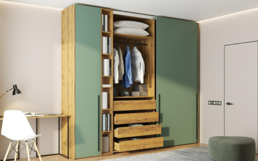 Tủ Quần Áo Gỗ MDF Lõi Xanh Cánh Phủ Acrylic giá 3.500.000 - 7