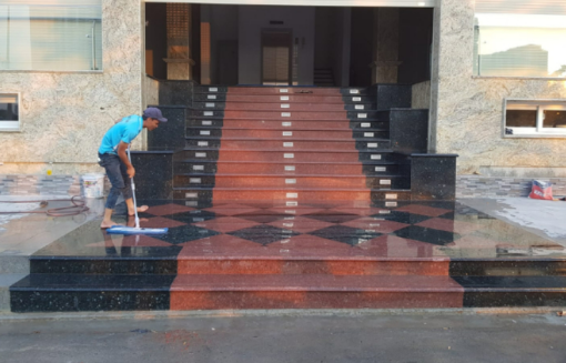 Đá Granite Hoa Cương Đỏ ruby Ấn Độ bông lớn - 9