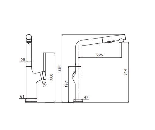 Vòi rửa bát Kluger KLF0001B - 3