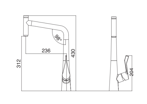 Vòi rửa bát Kluger KLF0016B - 3