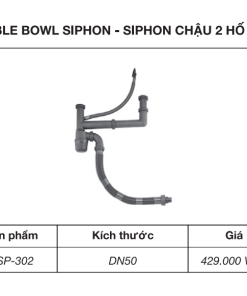 Siphon chậu rửa bát 2 hố Kluger KSP-302 - 8 Siphon chậu rửa bát 2 hố Kluger KSP-302 - 7