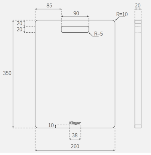 Thớt gỗ tre Kluger KCB-104W - 3