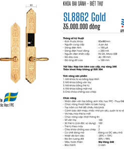 Khóa cửa đại sảnh DEMAX SL8862 GOLD tiêu chuẩn Đức - 9