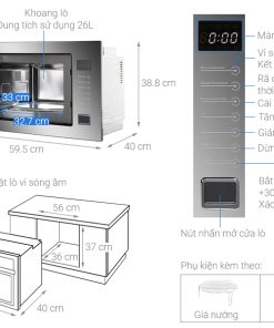 COMBO BẾP TỪ, MÁY HÚT MÙI, MÁY RỬA BÁT, LÒ VI SÓNG JUNGER - 41