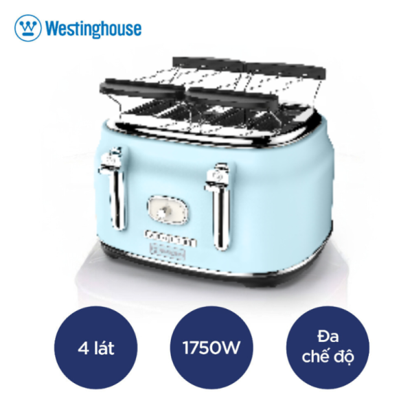 Máy nướng bánh mì 4 lát Westinghouse WKTTB809BU