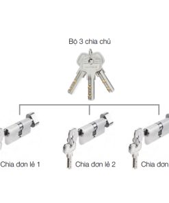 Bộ 3 Ruột Khóa Chìa Chủ Một Cấp Hafele 489.56.410