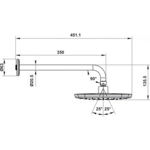 Sen Đầu Gắn Tường Airsense 219S Hafele 485.60.700 - 3