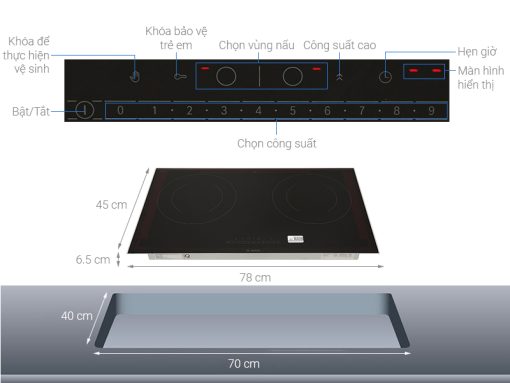 Bếp từ âm Bosch PPI82566VN series 8 2 vùng nấu - 11
